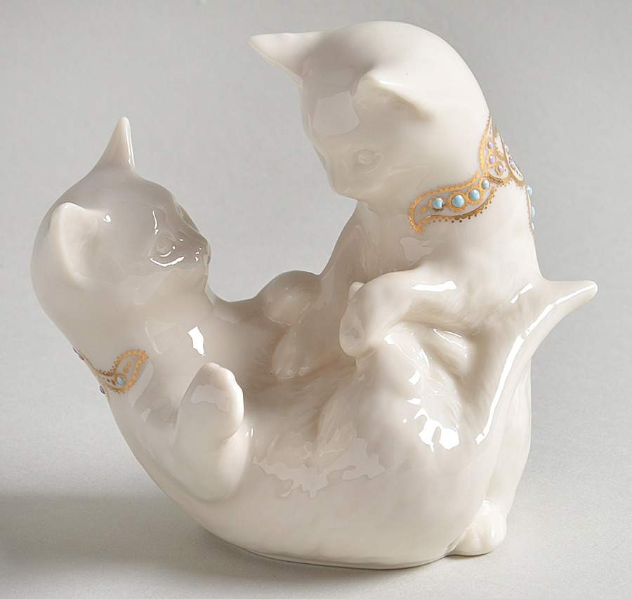 China Jewels Figurines Kittens-Two Kittens Playing - Boxed by Lenox-1