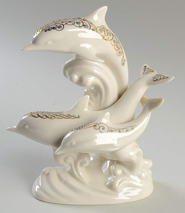 China Jewels Figurines Frolicking Dolphins - Boxed by Lenox-1