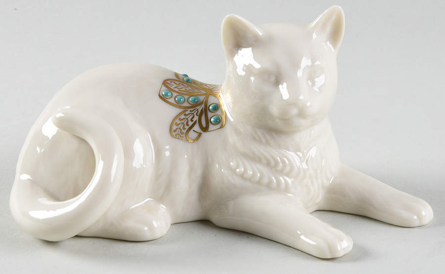 China Jewels Figurines Reclining Cat - Boxed by Lenox-1