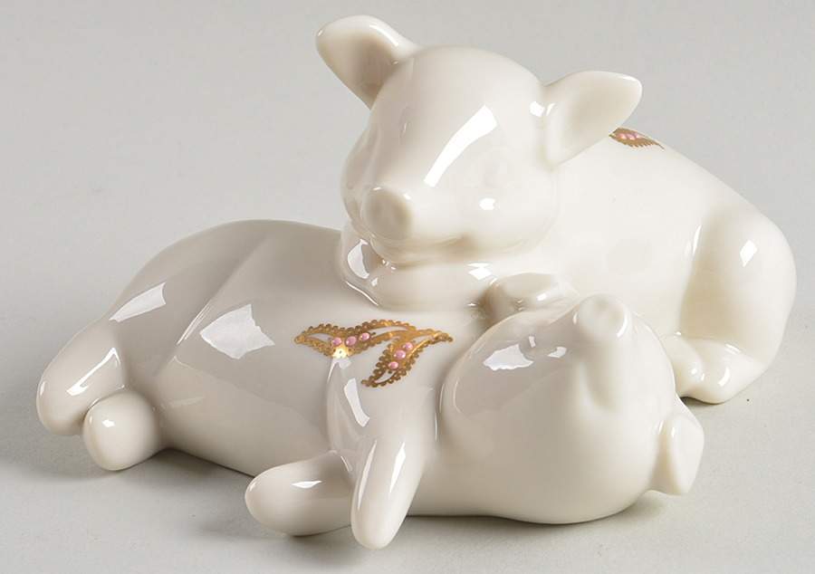 China Jewels Figurines Piglets - Boxed by Lenox-1