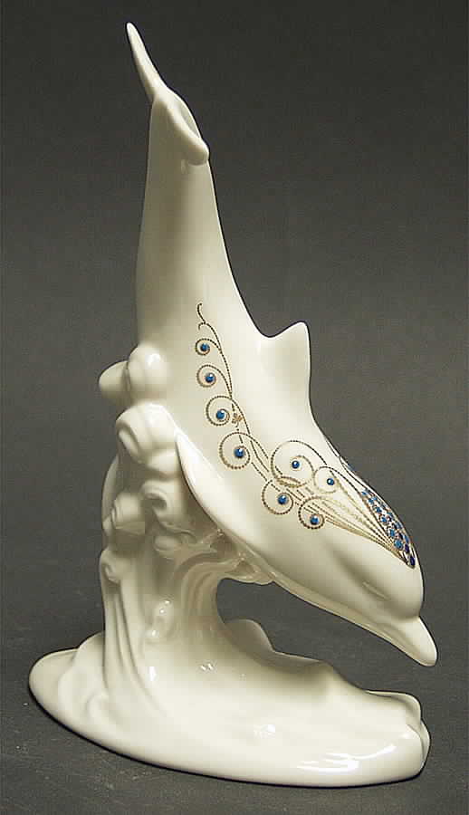 China Jewels Figurines Diving Dolphin - No Box by Lenox-1
