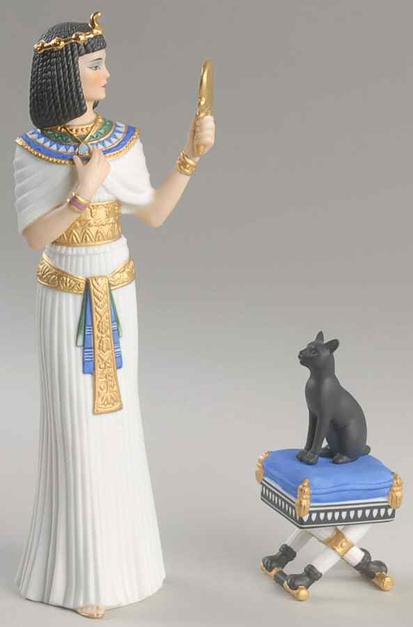 Legendary Princesses Cleopatra With Cat & Stool-3 Pcs - No Box by Lenox-1