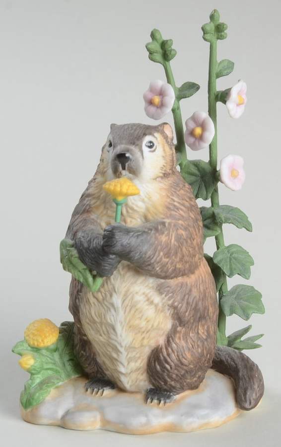 Woodland Animals Spring Shadow-Groundhog - With Box by Lenox-1