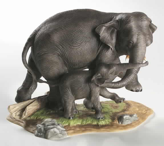 Wildlife of The Seven Continents Asian Elephants - Boxed by Lenox-1