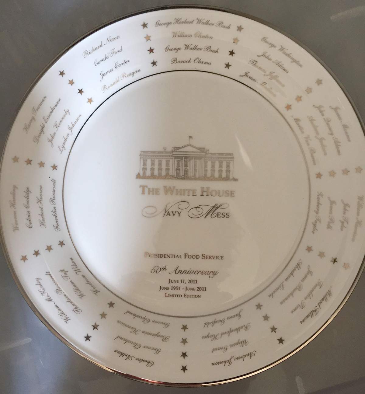 Lenox Commemorative Plates White House Navy Mess 60th Anniversary - No Box by Lenox-1