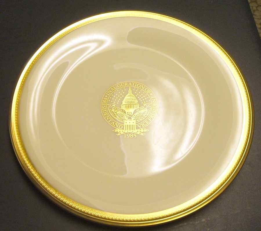 Lenox Commemorative Plates 1985-Regan-Bush Inaugural - Boxed by Lenox-1