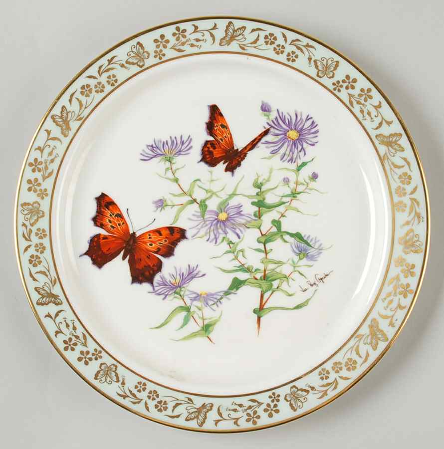 Butterflies & Flowers Questionmark & New England Astor - With Box by Lenox-1
