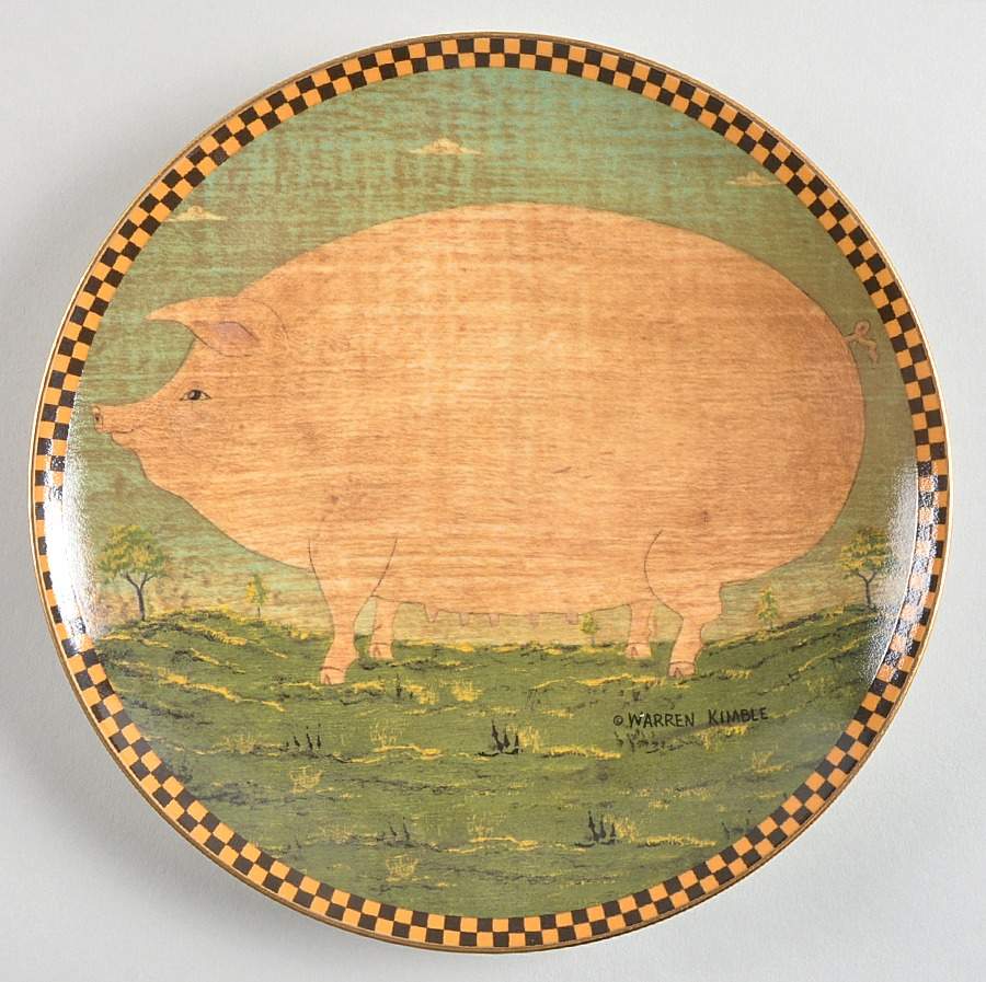 Barnyard Animals Smiling Pig - No Box by Lenox-1