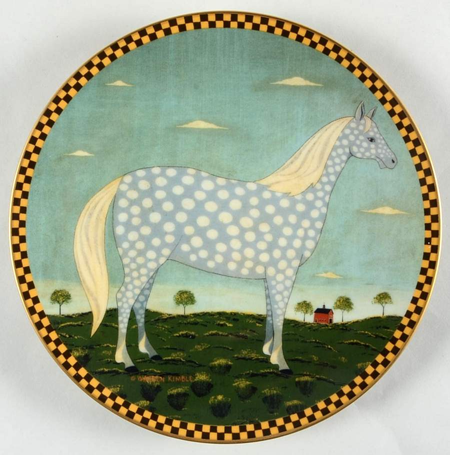 Barnyard Animals Polka Dot Dapple-Gray - No Box by Lenox-1