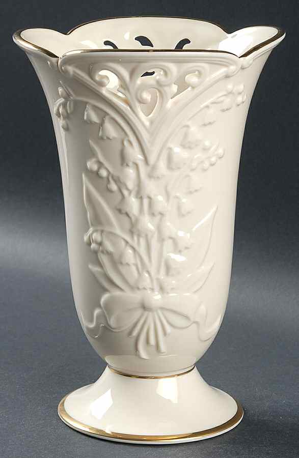 Mothers Day Vase Sweet Lily Of The Valley - No Box by Lenox-1