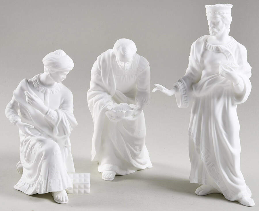 Lenox Nativity-White Three Kings-Set Of 3 - Boxed by Lenox-1