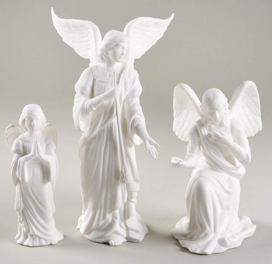 Lenox Nativity-White Angels In Adoration -Boxed Set Of 3 - Boxed by Lenox-1