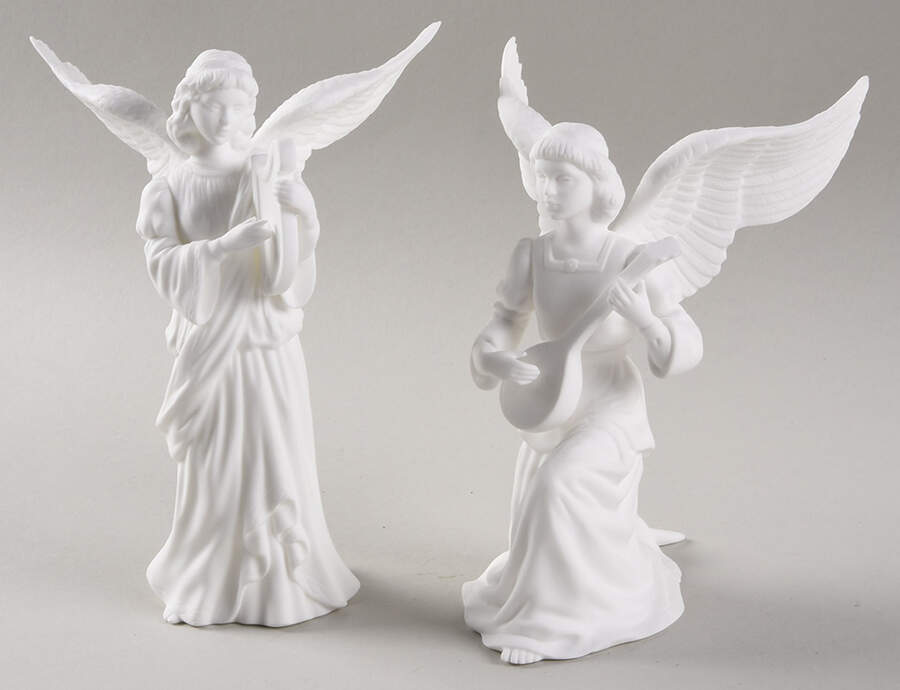 Lenox Nativity-White Angels In Celebration-Set Of 2 - Boxed by Lenox-1