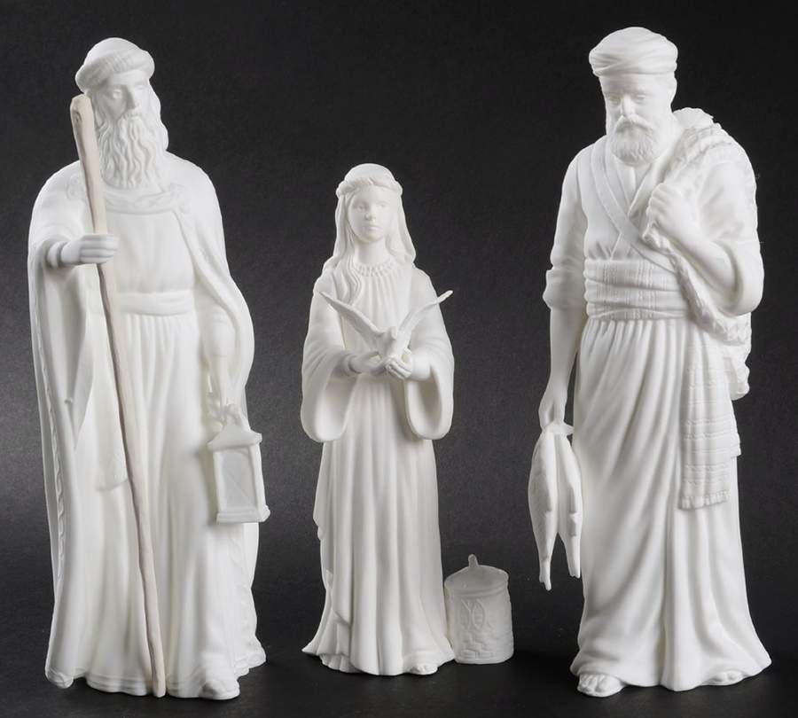 Lenox Nativity-White Townspeople-Set Of 3 - No Box by Lenox-1
