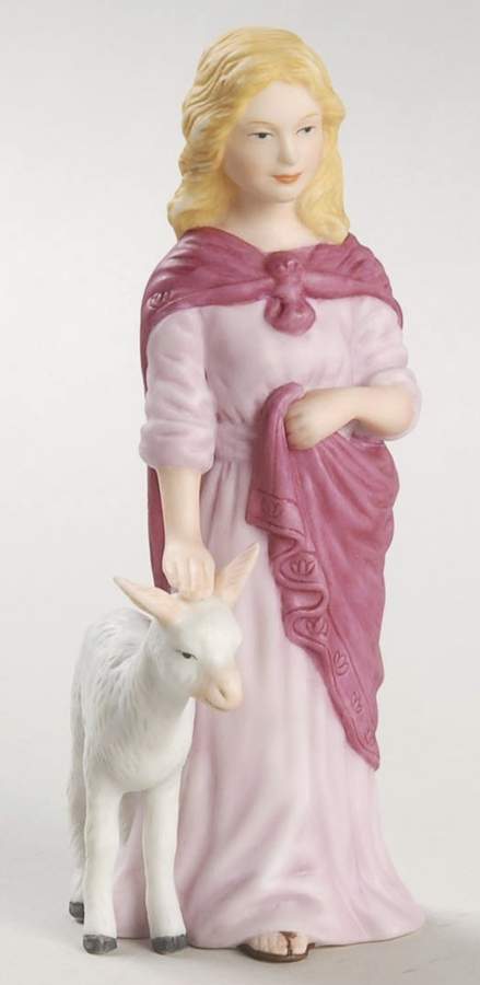 Renaissance Nativity Girl With Goat - No Box by Lenox-1