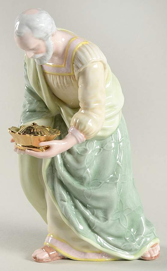 Renaissance Nativity King Offering-Pastel Glaze - No Box by Lenox-1