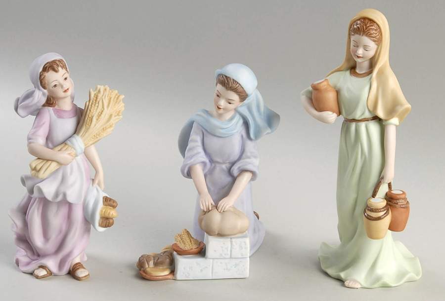 Renaissance Nativity Morning Chores-Set Of 3 - Boxed by Lenox-1