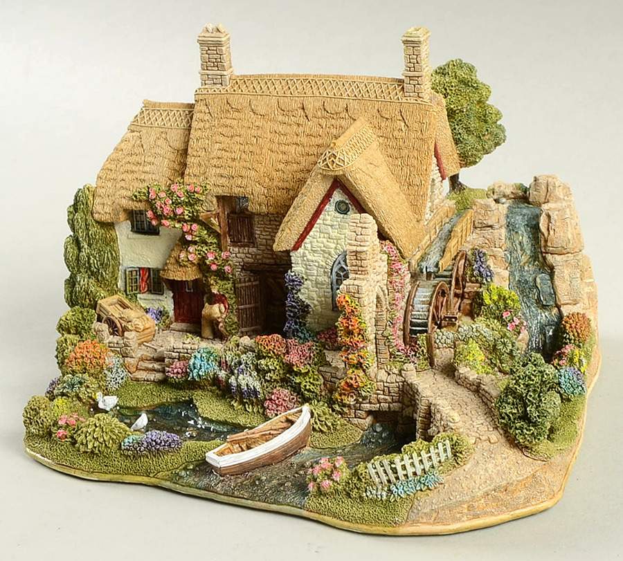 English Cottages Old Mill At Dunster-Anniversary - No Box by Lilliput Lane-1