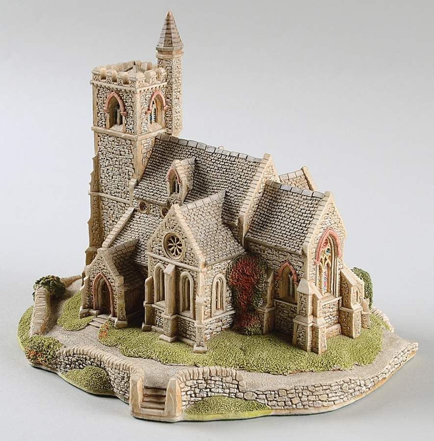 English Cottages St Lawrence Church - Boxed by Lilliput Lane-1