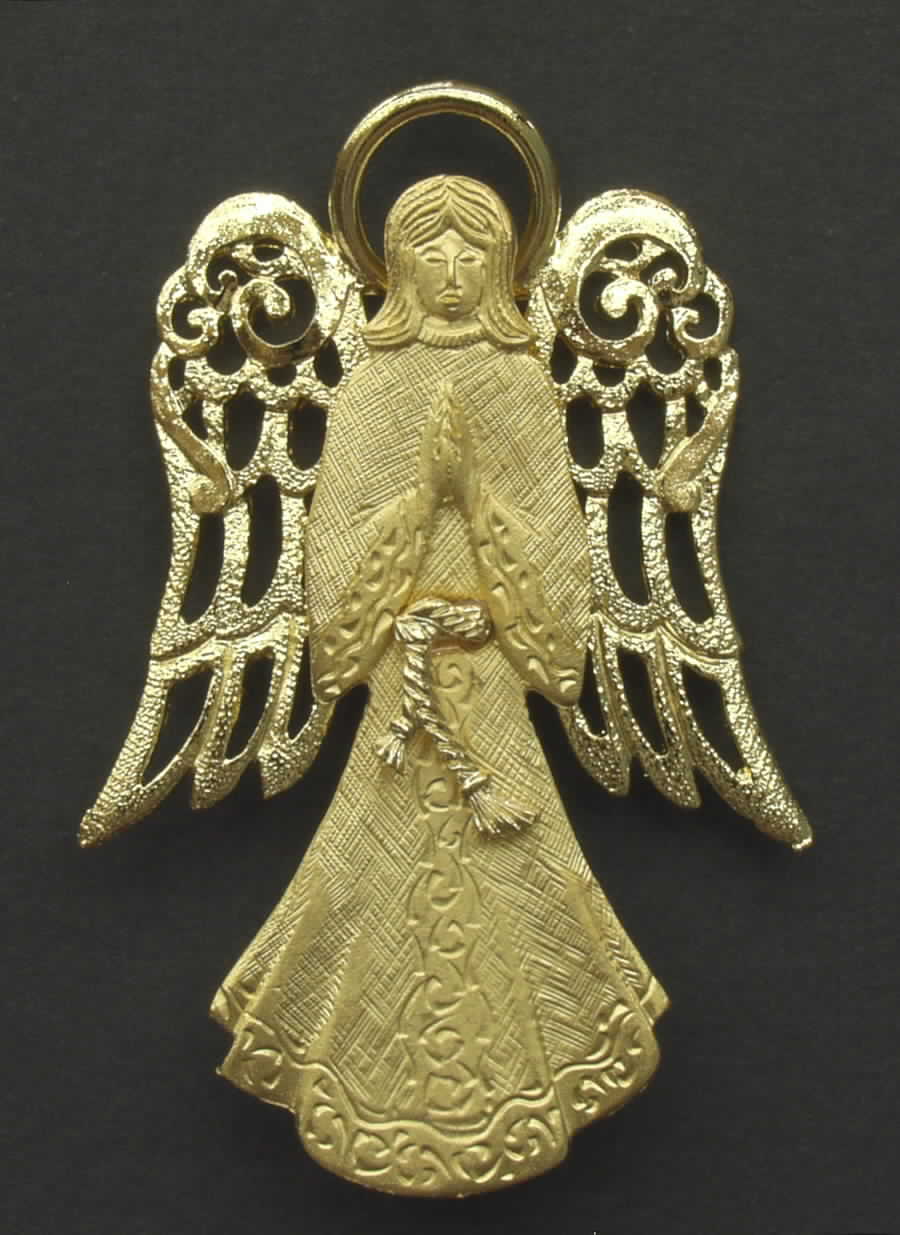 Lunt Christmas Ornament Angel-Gold  - Boxed by Lunt Silver-1
