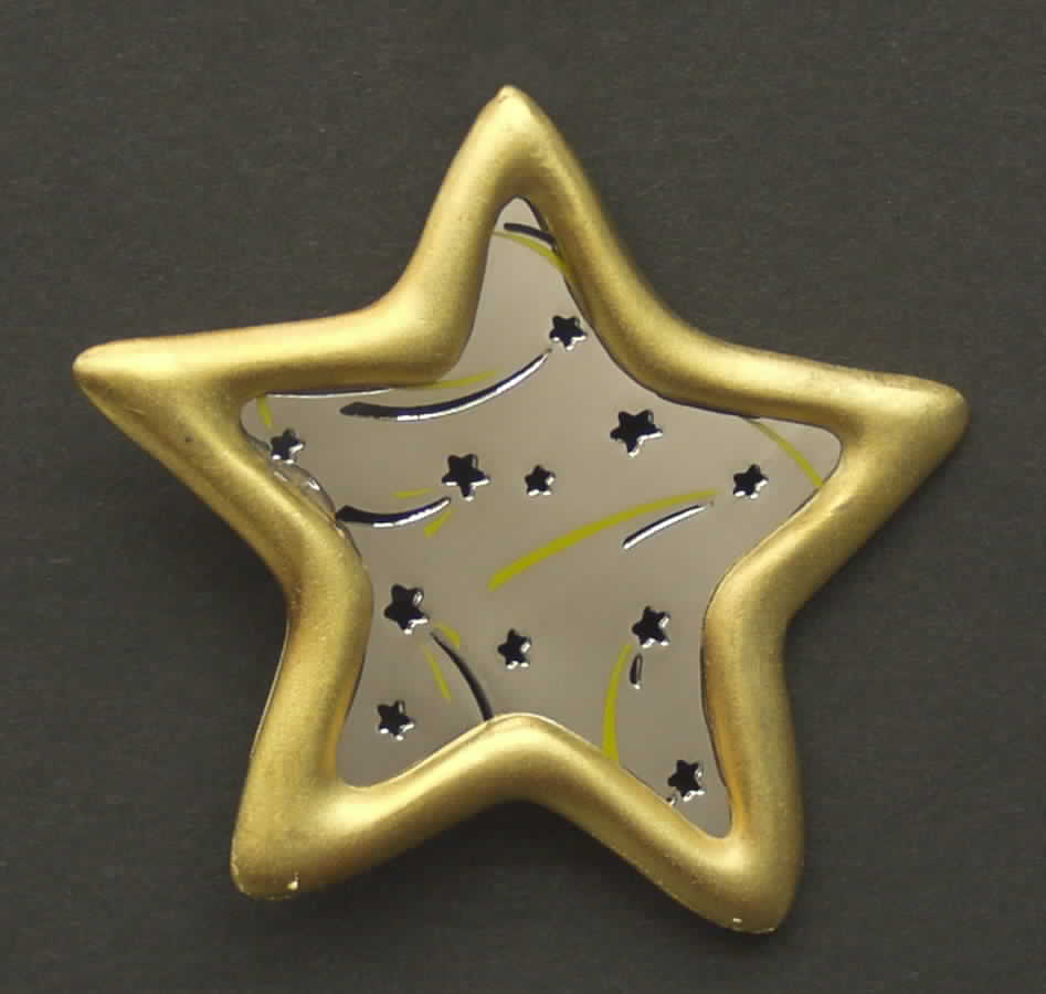 Lunt Christmas Ornament Star W/ Gold - Boxed by Lunt Silver-1