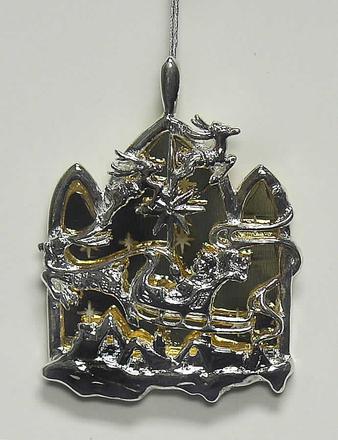 Lunt Christmas Ornament Over The River - Boxed by Lunt Silver-1