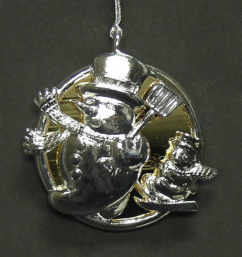 Lunt Christmas Ornament Snowman - Boxed by Lunt Silver-1