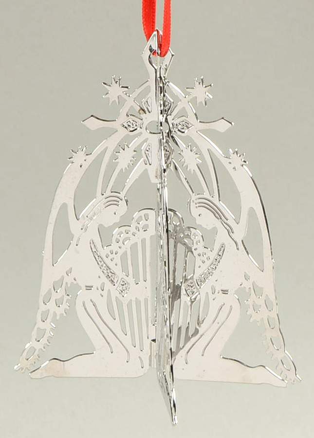Lunt Christmas Ornament Harps N' Angels-Silverplated - Boxed by Lunt Silver-1