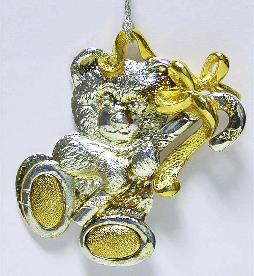 Lunt Christmas Ornament Teddy Bear - Boxed by Lunt Silver-1