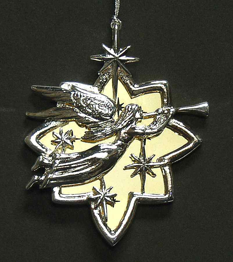Lunt Christmas Ornament Angel Puff - Boxed by Lunt Silver-1
