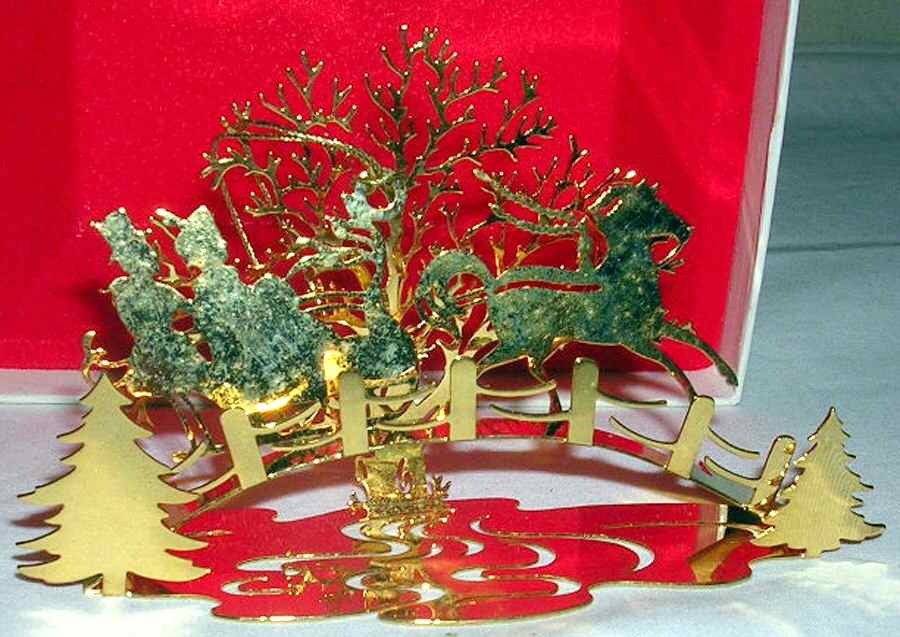 Lunt Christmas Ornament Over The River - Boxed by Lunt Silver-1