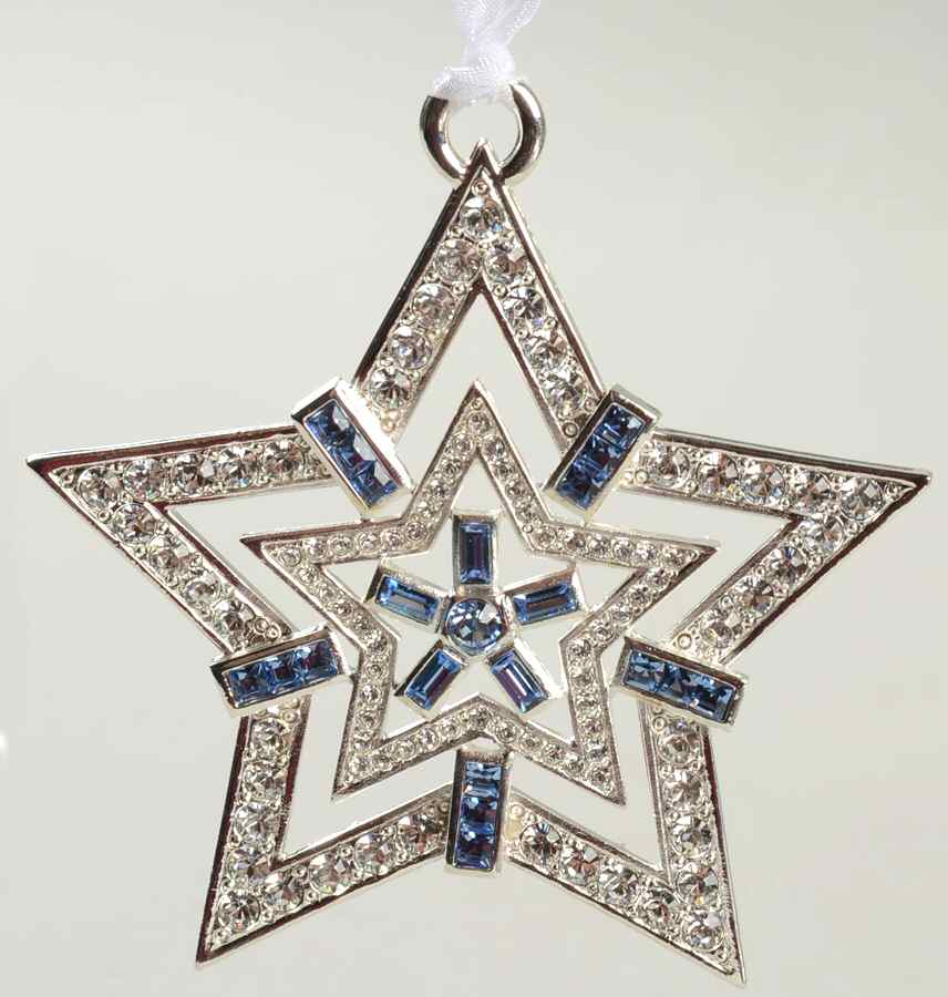 Lunt Christmas Ornament Crystal Star - Boxed by Lunt Silver-1