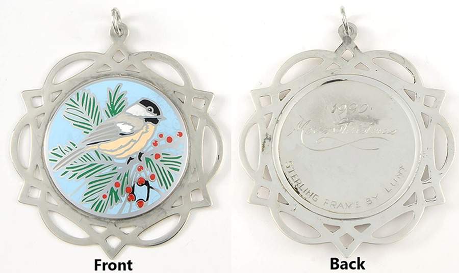 Framed Medallion Chickadee - Boxed by Lunt Silver-1