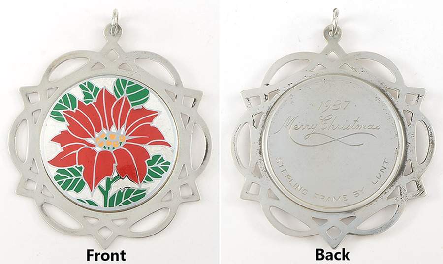 Framed Medallion Poinsettia - No Box by Lunt Silver-1