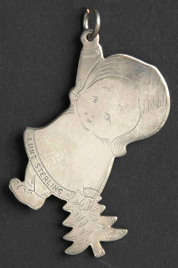 Tiny Tots Tiny Tot-Girl With Tree - With Box by Lunt Silver-1