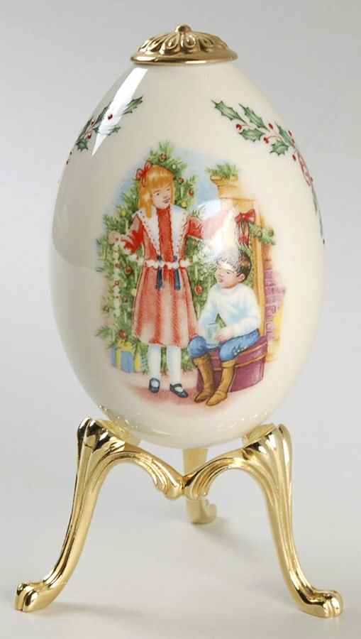 China Treasures Holiday Egg Caroling & Decorating The Tree - No Box by Lenox-1