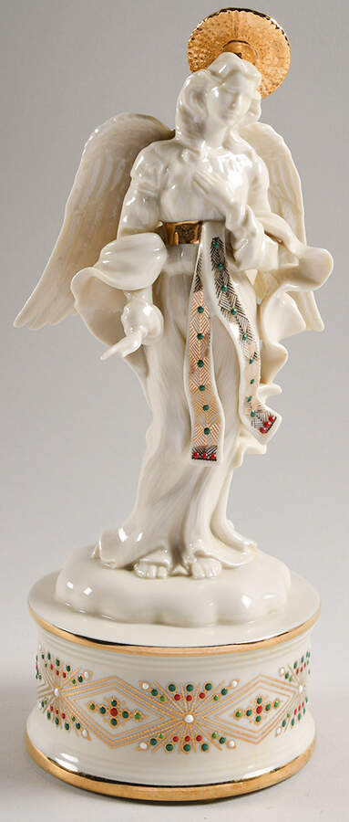 China Jewels Angel Angel Of Glory W/ Halo-Musical Box - Boxed by Lenox-1
