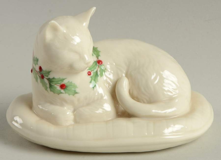 Holiday Jewel Holiday Cat On Pillow - Boxed by Lenox-1