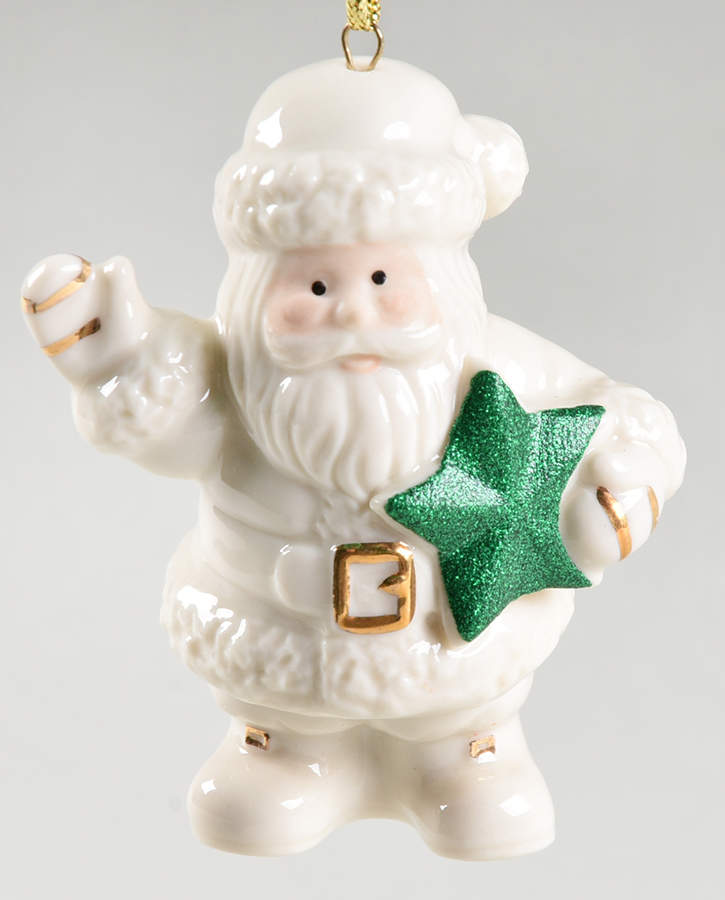 Glitter Ornaments Santa's Starry Greeting - Boxed by Lenox-1