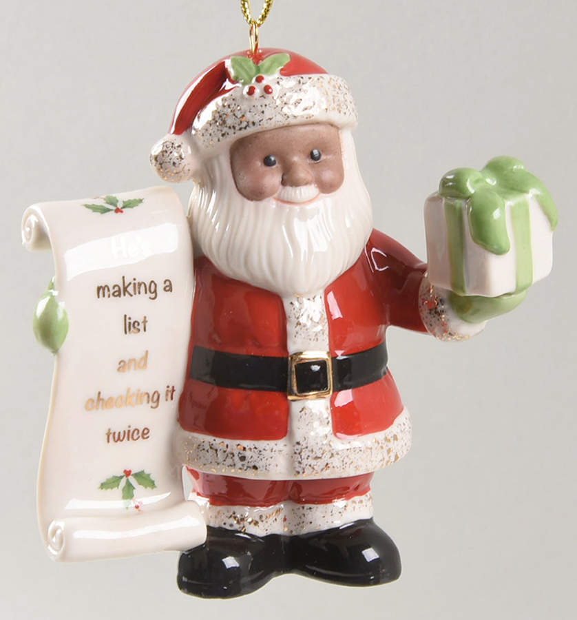 African American Santa Santa's List - No Box by Lenox-1