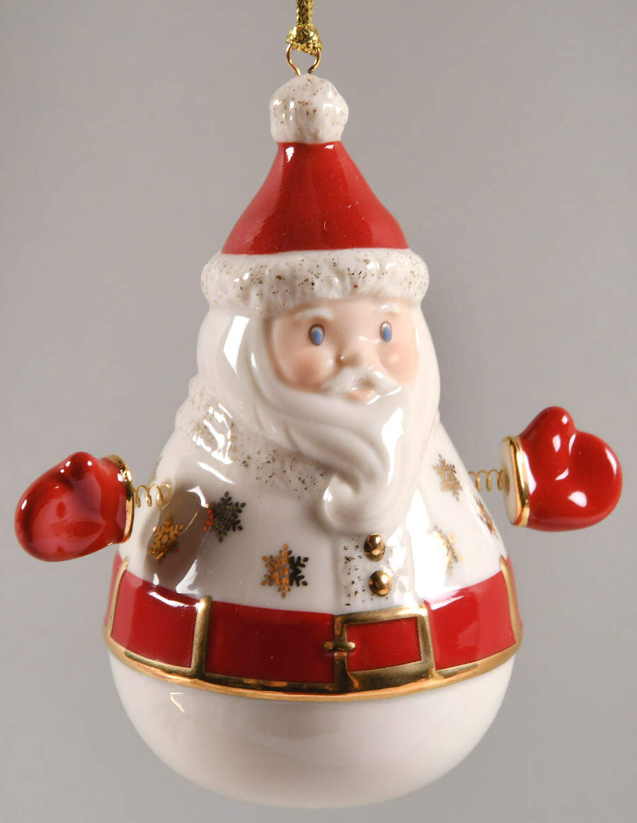 Lenox Christmas Ornament Roly Poly Santa - No Box by Lenox-1