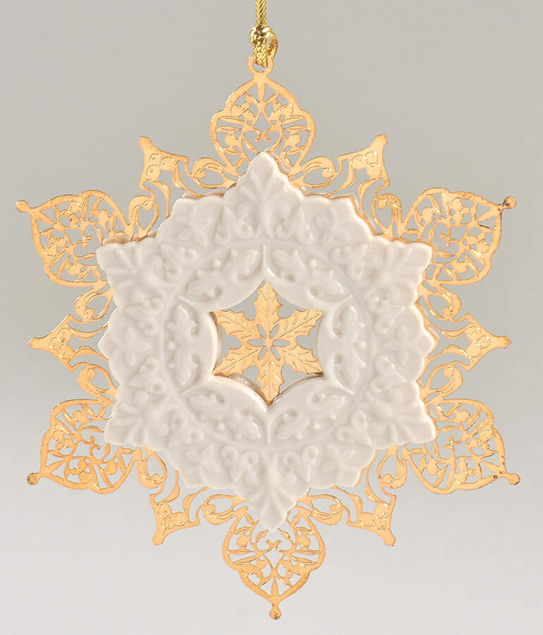 Lenox Christmas Ornament Metallic Snowflake - With Box by Lenox-1