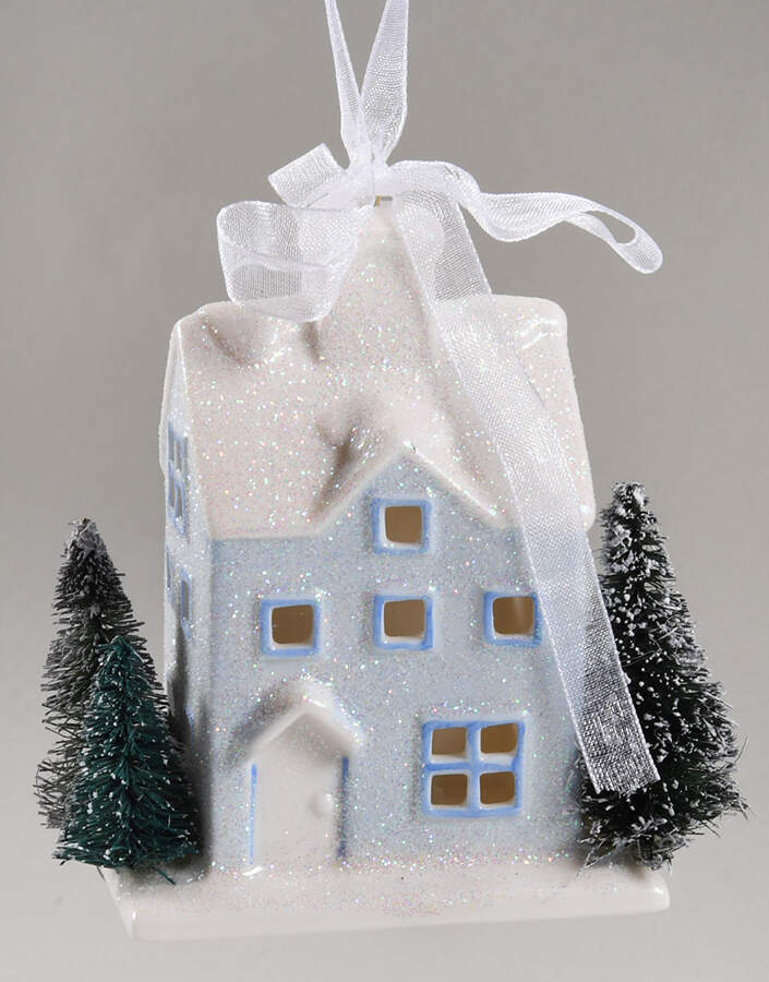 Lenox Christmas Ornament Blue Colonial - Lit - With Box Bx371 by Lenox-1