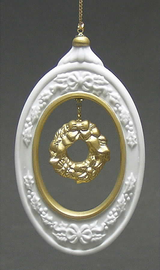 Golden Treasures of Christmas Wreath - No Box by Lenox-1