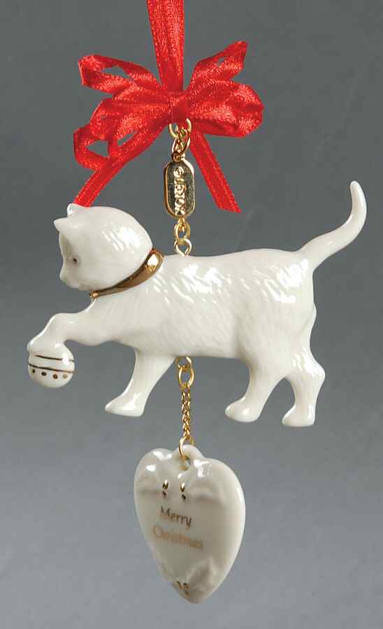 Lenox Christmas Ornament Playful Cat - With Box by Lenox-1