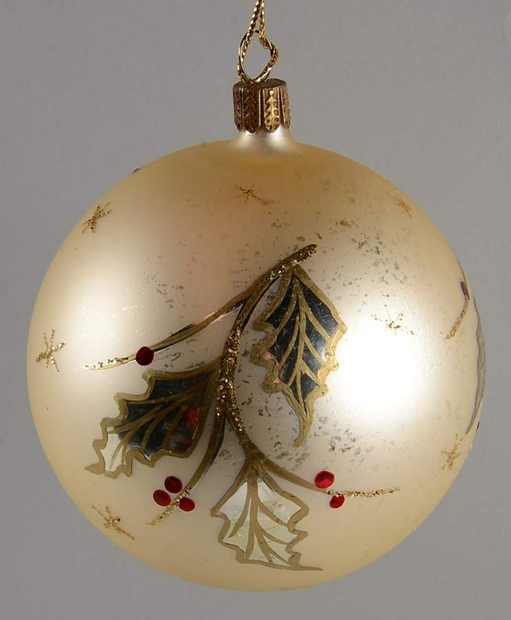 Lenox Christmas Ornament Holly Ball Ornament - Boxed by Lenox-1