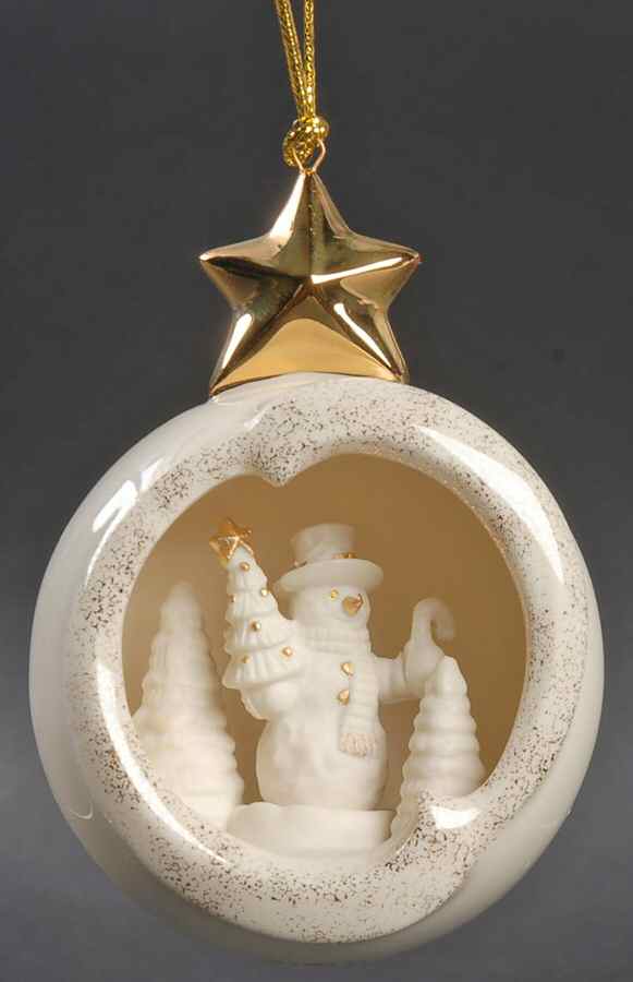 Lenox Christmas Ornament Snowman Scenic Ornament - Boxed by Lenox-1