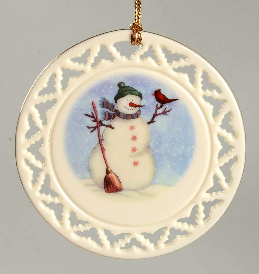 Lenox Christmas Ornament Snowman With Cardinal - With Box by Lenox-1