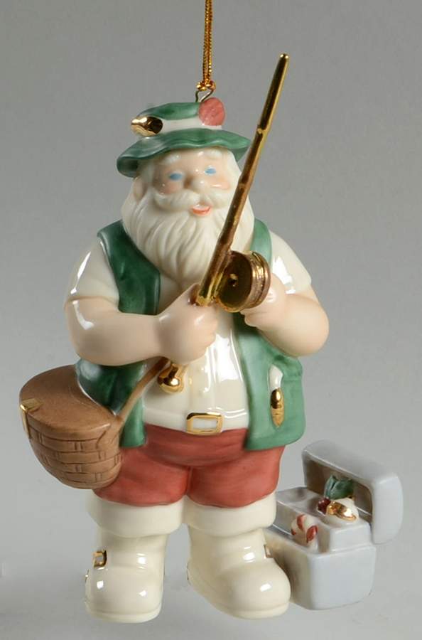 Santa's Pastimes Santa Fisherman - Boxed by Lenox-1