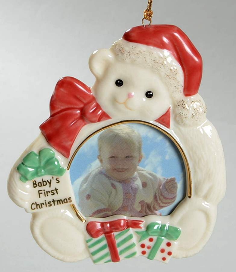 Lenox Christmas Ornament Baby's First Christmas Frame-China - Boxed by Lenox-1